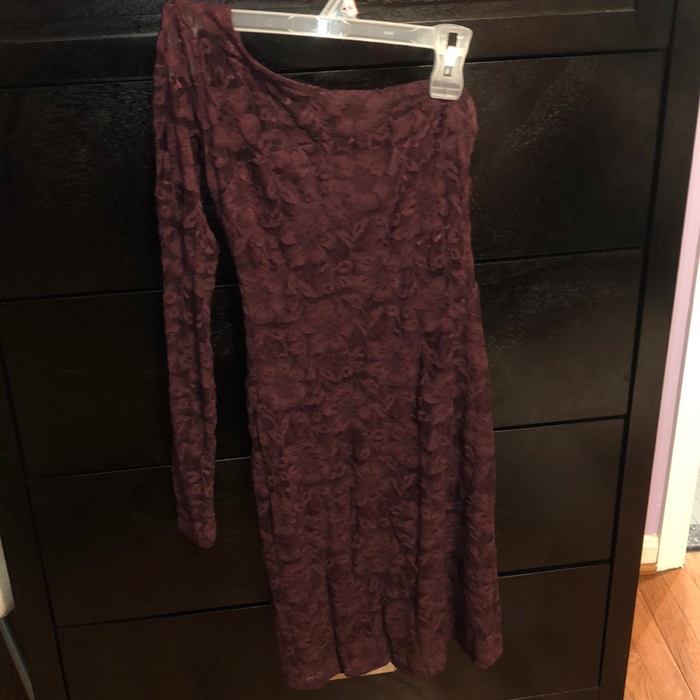 Burgundy mini dress